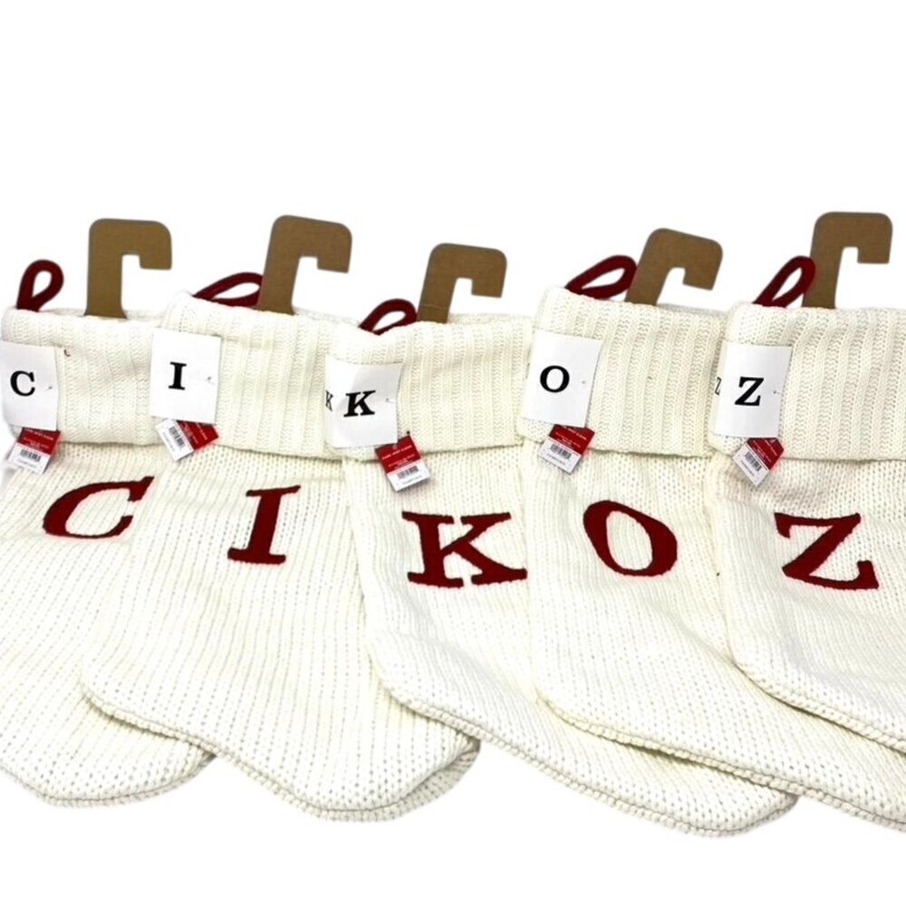 Target Wondershop Knit Monogram Christmas Stocking White Wondershop™: 20"
